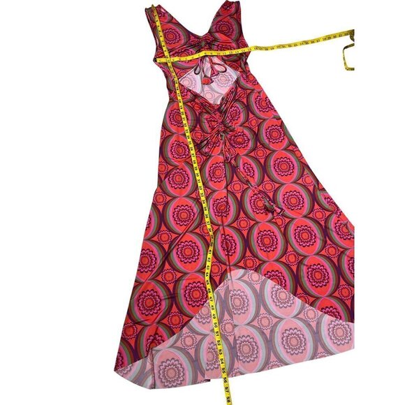 MISA Los Angeles Lotta Pink Cutout Maxi Dress NWT Large Boho Resort Vacay $370 - Picture 9 of 9